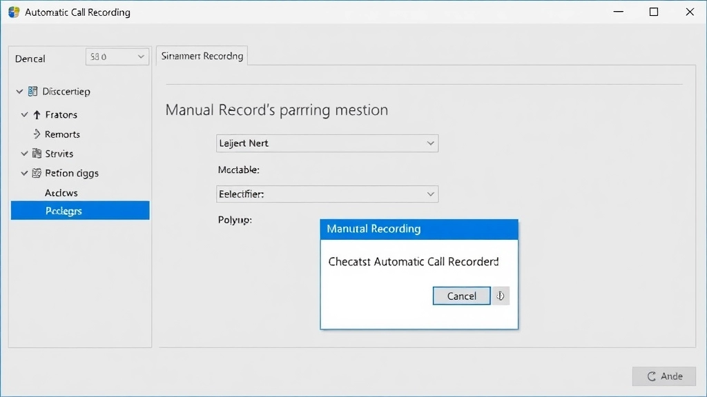 Establishing Automatic Call Recorder Pro for Manual Recording